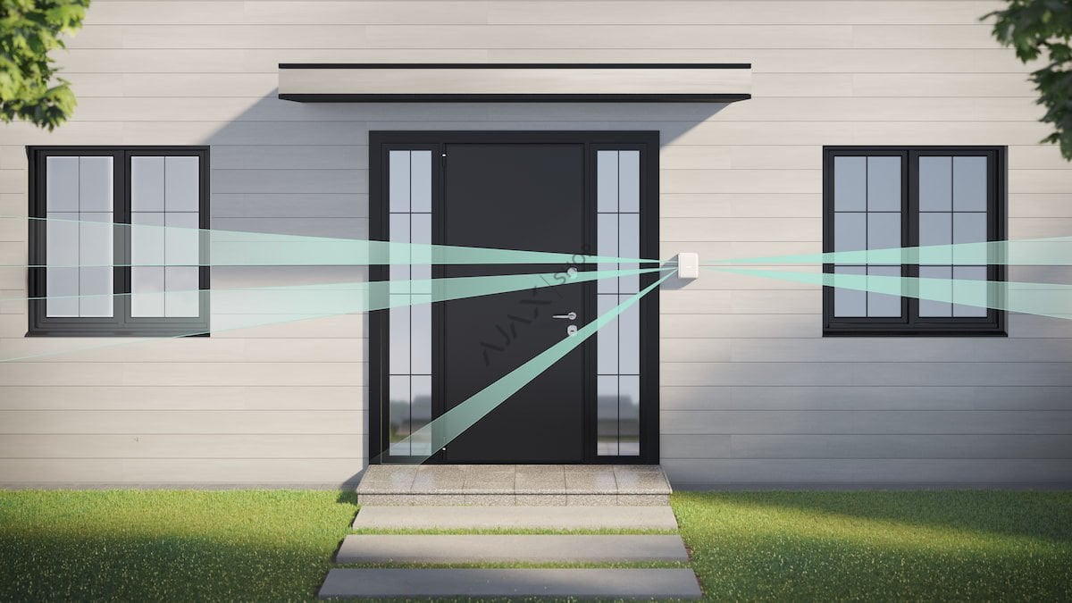 AJAX DualCurtain Outdoor Kablosuz Çift Taraflı Perde Tipi Hareket Dedektörü Dış Ortam