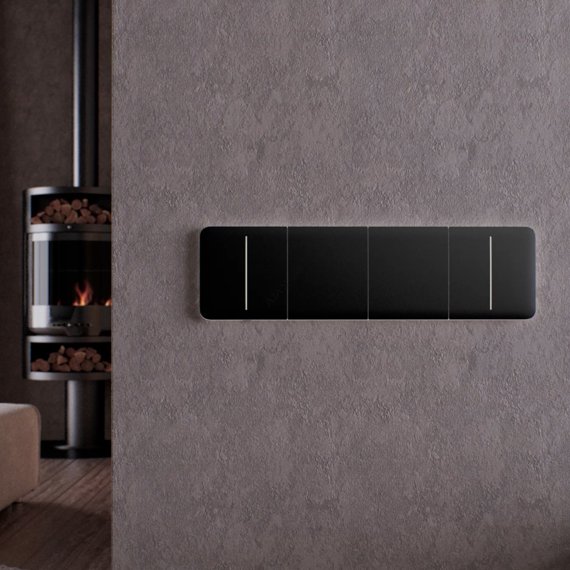 AJAX LightSwitch CenterButton Çerçeve Uyumlu Ortaya Montajlı 2 Lamba Yönetebilen Temassız Akıllı Anahtar