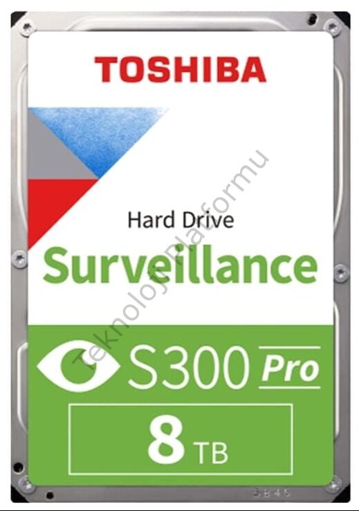 TOSHIBA MD10ADA800V 8TB 7200RPM 512MB Sata3 S300 Pro 7/24 Güvenlik Diski