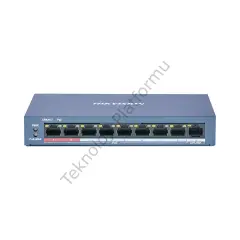 DS-3E0109P-E/M  8 Port 10/100 RJ-45 Girişli 8 Port 80W PoE ve +1 Port 10/100 RJ-45 Uplink Yönetilmeyen Switch