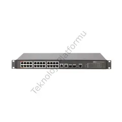 Dahua PFS4226-24ET-240 Dahua 24 Port 10/100 RJ-45 Girişli 24 Port 240W PoE2.0, 2 Port Gigabit RJ-45 Uplink, 2 Port Gigabit SFP Girişli Layer 2 Yönetilir Switch
