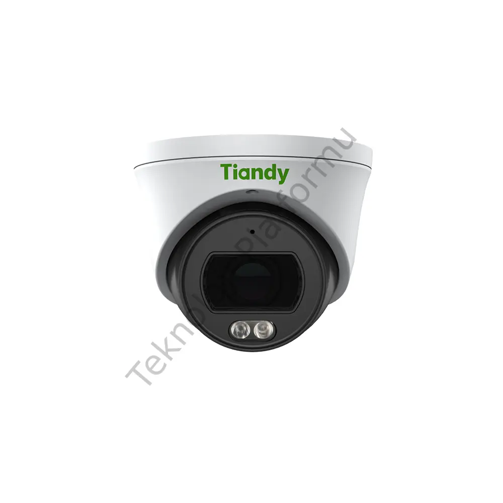 Tiandy TC-C32XP I3W/E/Y/2.8mm/V4.0 Tiandy 2MP 2.8mm Sabit Lensli 20m 2 Sarı Işık Aydınlatma Dahili Mikrofonlu PoE IP67-IK10 IP Dome Kamera (Color Maker - Starlight)