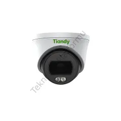 Tiandy TC-C34XP W/E/Y/2.8mm/V4.0 Tiandy 4MP 2.8mm Sabit Lensli 15m 2 Sarı Işık Aydınlatma Dahili Mikrofonlu PoE IP66 IP Dome Kamera (Color Maker - Starlight)