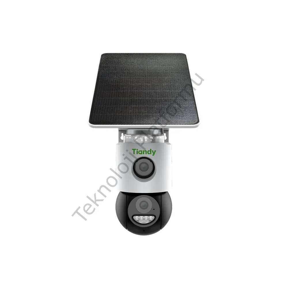 Tiandy TC-H363U W/4G/U/SE/4mm/V4.0 3MP 4mm Sabit Lensli 30m IR Aydınlatma Çift Yönlü Ses IP67 IP Pan Tilt Solar Kamera (Çift Kameralı -4G)