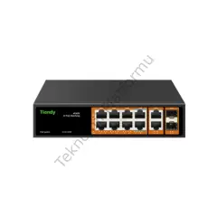 Tiandy HPS-3008G-2G2SFP 8 Port Gigabit RJ-45 Girişli 8 Port 120W AI PoE ve 2 Port Gigabit RJ-45 Uplink, 2 Port SFP Yönetilmeyen Switch (Su Geçirmez Dış Ortam)