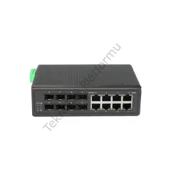 Tiandy EPS-END1008G-8SFP 8 Port Gigabit RJ-45 Girişli 8 Port 240W PoE, 8 Port Gigabit SFP Girişli, 1 Port Rs-232 Layer 2 Yönetilir Switch (Endüstriyel Tip)