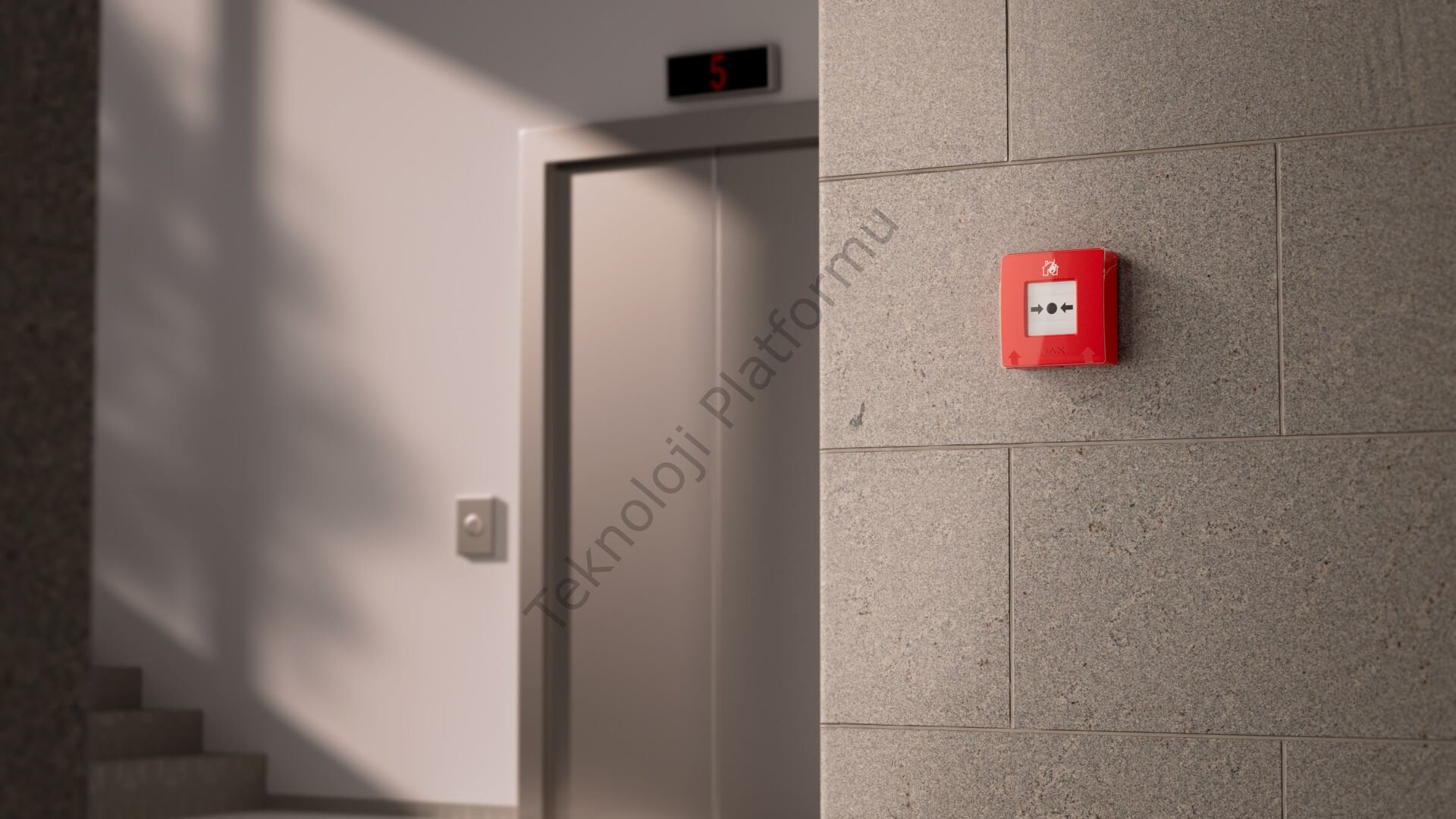 AJAX Manual Call Point Kablosuz Yangın Alarm Butonu Kırmızı
